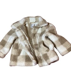 Urban Republic Cream and Tan Sherpa Jacket